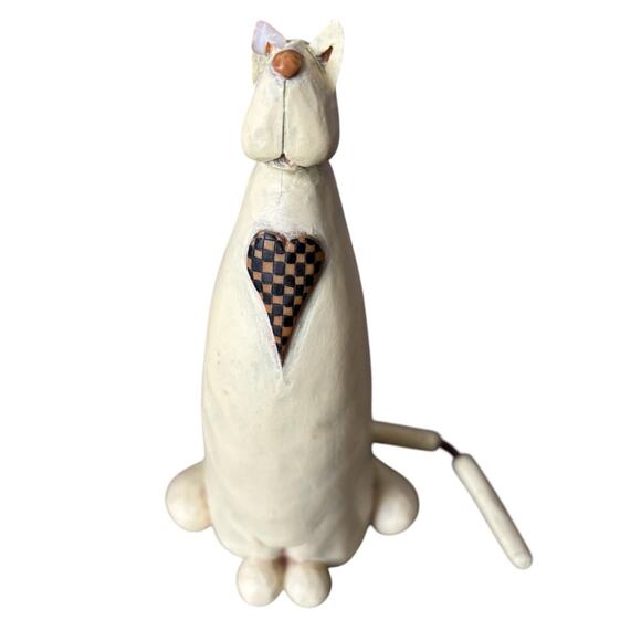 Williraye Studio I Love My Cat Figurine Movable Tail Folk Art Country WW2751 - Picture 7 of 8